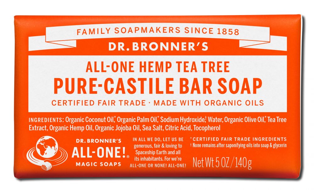 Dr Bronners Organic Bar Soaps Pure Castile Tea Tree 5 oz