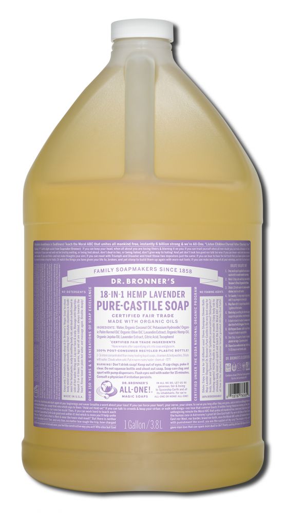 Dr Bronners Liquid Castile Soap Lavender Gallon