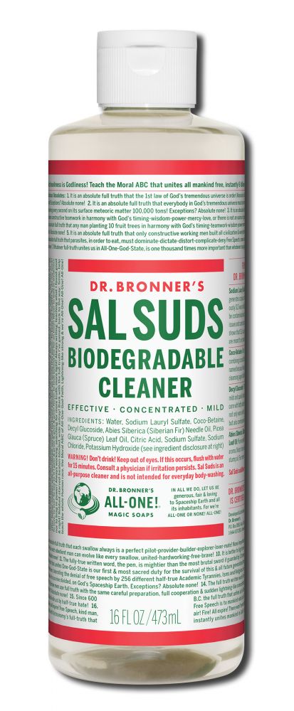 Dr Bronners Sal Suds Cleaning Liquids Sal Suds Organic Cleaner 16 oz