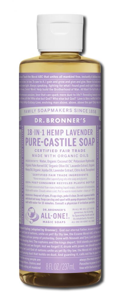Dr Bronners Liquid Castile Soap Lavender 8 oz