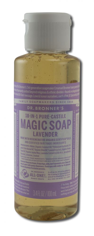 Dr Bronners Liquid Castile Soap Lavender 3.4 oz