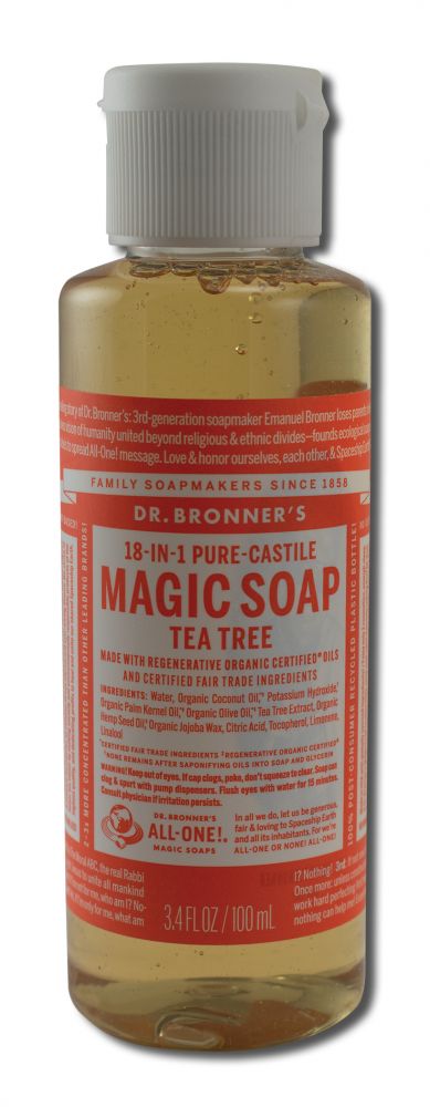 Dr Bronners Liquid Castile Soap Tea Tree 3.4 oz