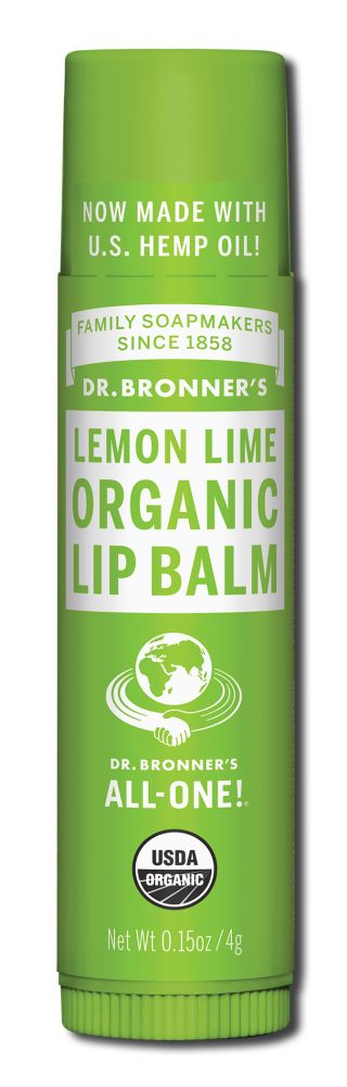 Dr Bronners Organic Lip Balms Lemon Lime