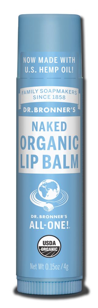 Dr Bronners Organic Lip Balms Naked