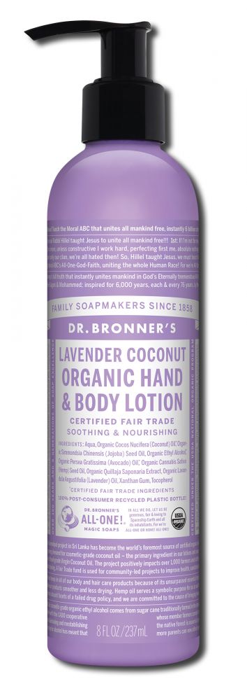 Dr Bronners Organic Lotions Lavender Coconut