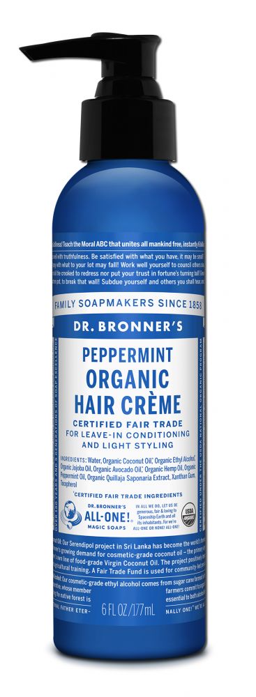 Dr Bronners Hair Care Peppermint Hair Creme 6 oz