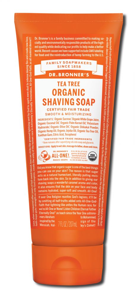 Dr Bronners Shaving Gels Tea Tree 7 oz