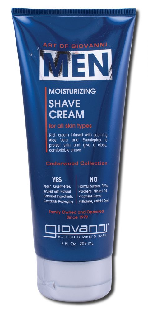 Giovanni Mens Cedarwood Collection Moisturizing Shave Cream 7 oz