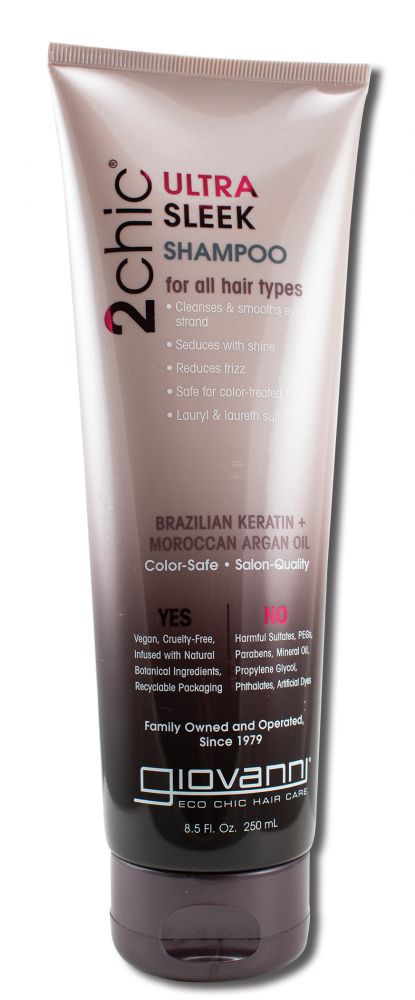 Giovanni 2Chic Brazilian Keratin Argan Oil Collection Brazilian & Argan Oil Shampoo 8.5 oz