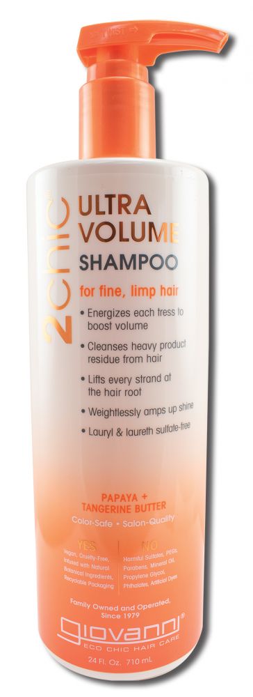 Giovanni 2chic Ultra Volume Tangerine & Papaya Butter Collection Shampoo 24 oz