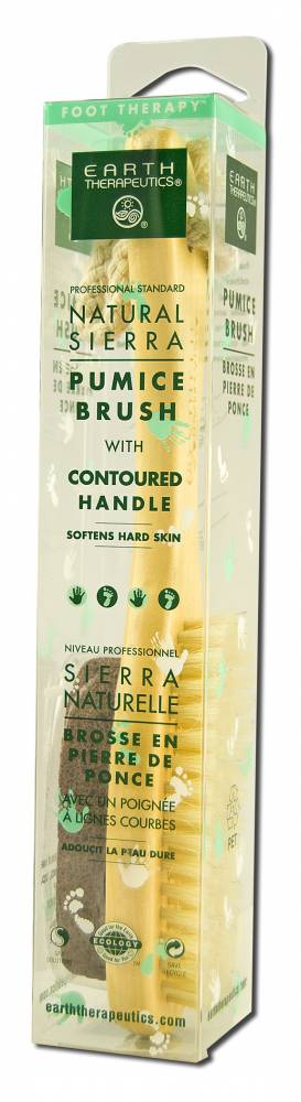 Earth Therapeutics Foot & Pumice Products Natural Sierra Pumice Brush Handle
