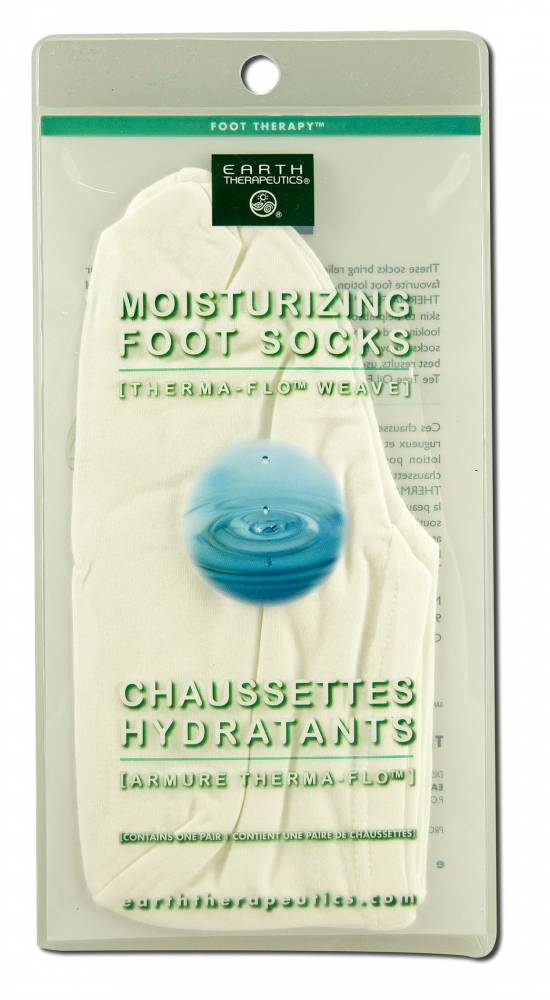 Earth Therapeutics Foot & Pumice Products Moisture Socks White One Size