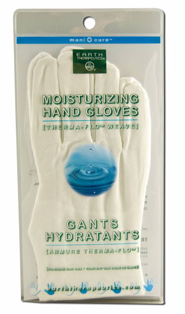 Earth Therapeutics Professional Handtherapy Moisturizing Hand Gloves White (One Size)