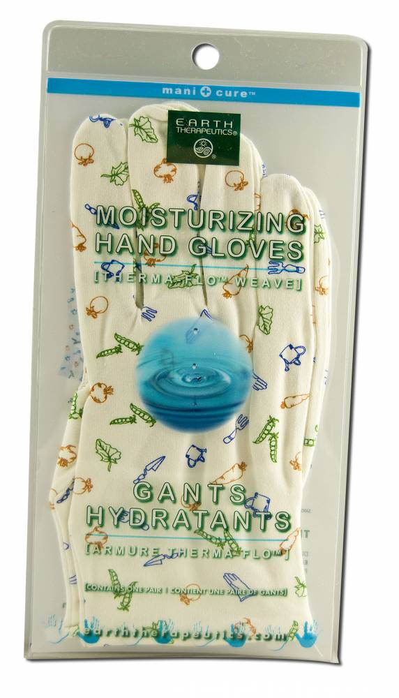 Earth Therapeutics Professional Handtherapy Moisturizing Hand Gloves Garden Print