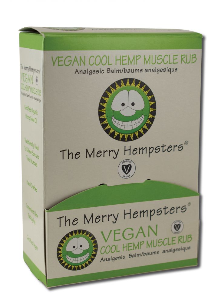 Merry Hempsters Hemp Rubs & Salves (Push-up Tubes) Cool Hemp Muscle Rub .6 oz 12 pc