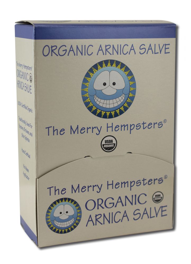 Merry Hempsters Hemp Rubs & Salves (Push-up Tubes) Arnica Salve Tube .6 oz Display 12 pc