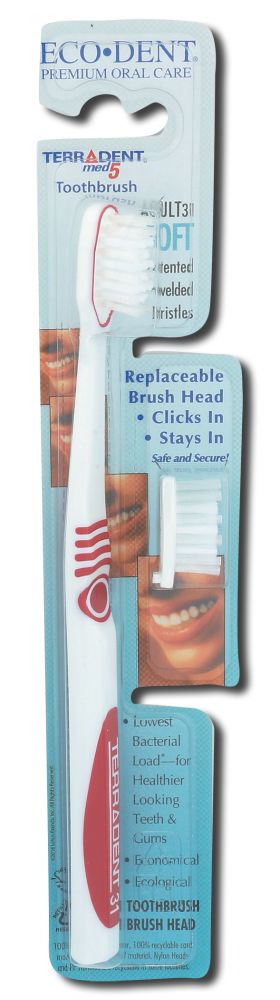 Eco-Dent TerraDent Toothbrushes Adult31 Soft Replaceable Toothbrush