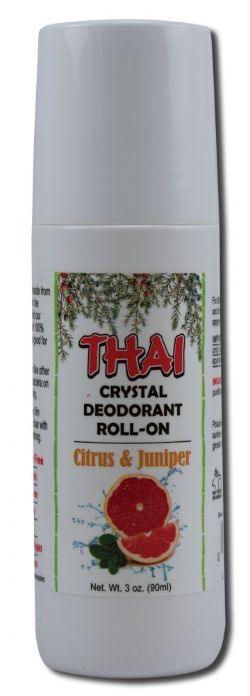 Deodorant Stones of America Thai Deodorant Products Liquid Roll-On Citrus & Juniper 3 oz
