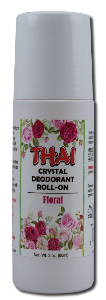 Deodorant Stones of America Thai Deodorant Products Liquid Roll-On Floral 3 oz