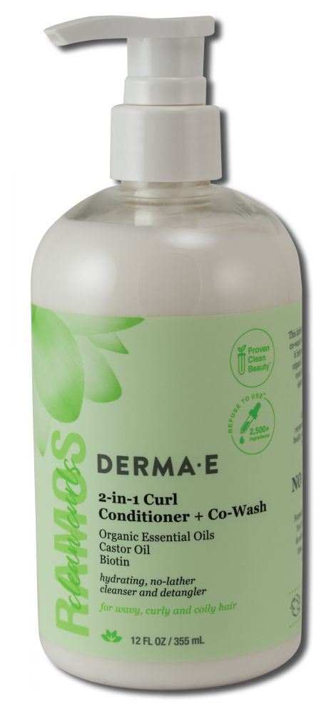 Derma E Hair Care Ramos 2-in-1 Curl Conditioner + Co-Wash 12 oz