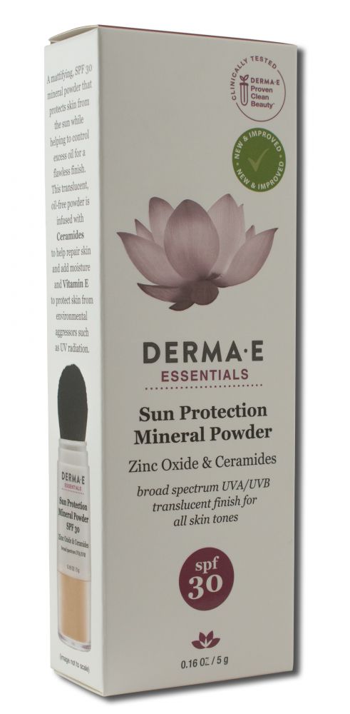 Derma E Sunscreen Sun Protection Mineral Powder SPF 30 .16 oz