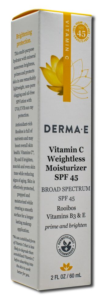 Derma E Vitamin c Skin Care Weightless Moisturizer SPF 45 2 oz