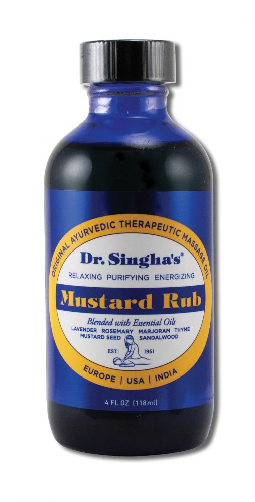 Dr. Singhas Mustard Baths Mustard Rub 4 oz Glass Bottle