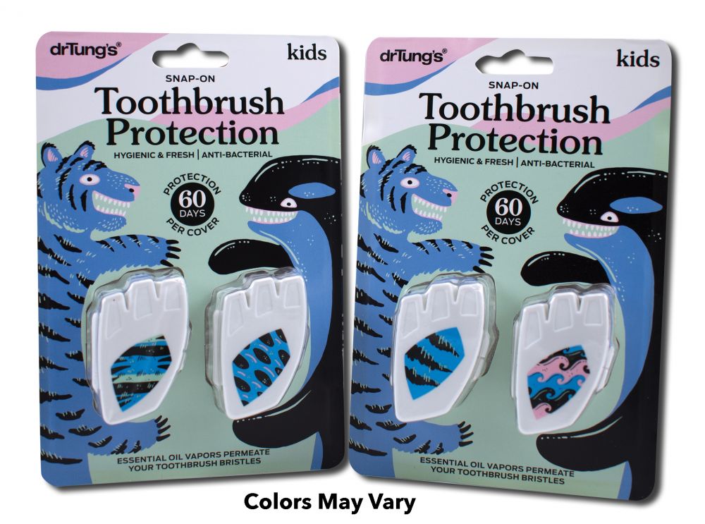 Dr. Tungs Products Oral Hygiene Kids Toothbrush Sanitizer - Assorted Colors 2 pk
