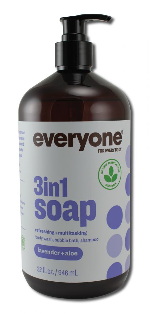EO Products EO 3 In 1 Everyone Soap: Shower Gel, Bubble Bath, Shampoo Lavender Aloe