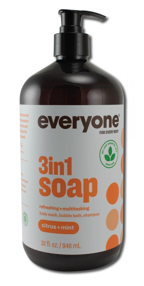 EO Products EO 3 In 1 Everyone Soap: Shower Gel, Bubble Bath, Shampoo Citrus Mint