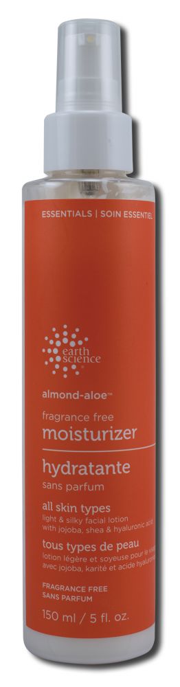 Earth Science Facial Care Products Almond Aloe Fragrace Free Moisturizer 5 oz