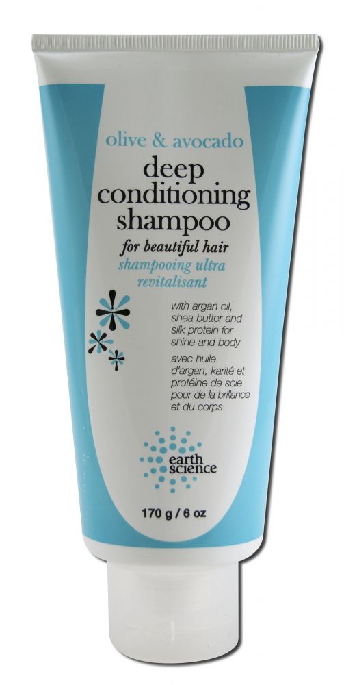Earth Science Hair Care Products Olive & Avocado Deep Conditioning Shampoo 6 oz