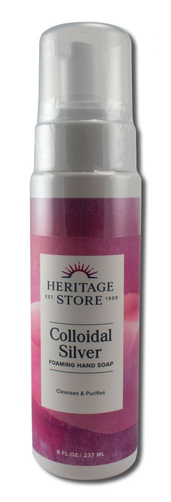 Heritage Store Heritage Store Body Care Colloidal Silver Foaming Soap Unscented 8 oz