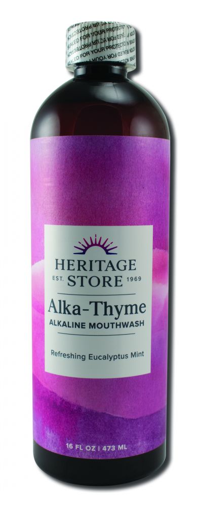 Heritage Store Mouth Care Products Alka Thyme Mouthwash 16 oz