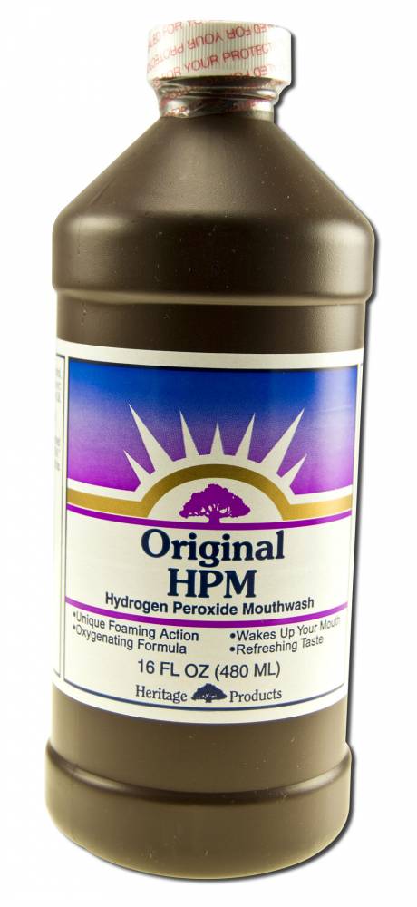 Heritage Store Mouth Care Products Hydrogen Peroxide Mouthwash 16 oz