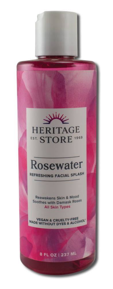 Heritage Store Flower Waters Rosewater 8 oz
