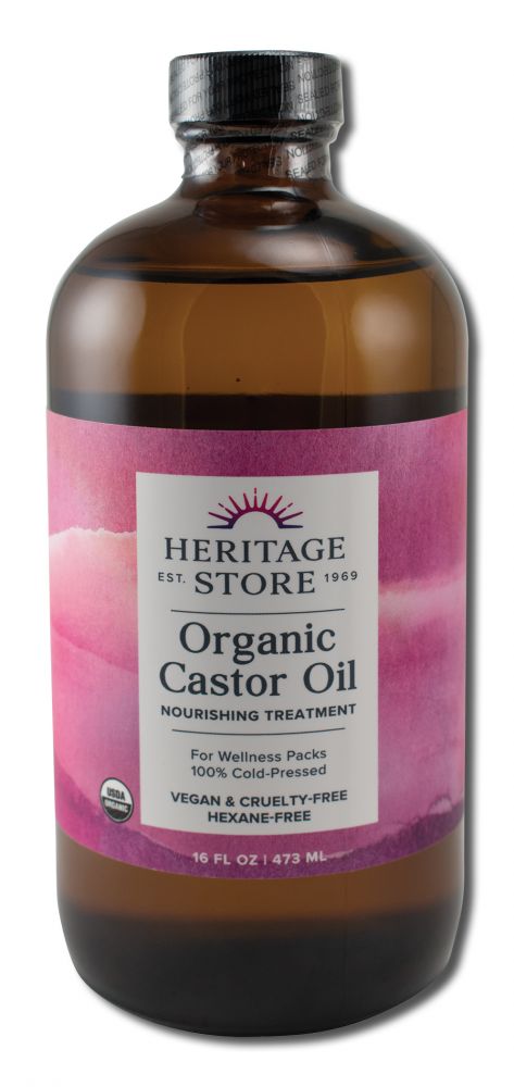 Heritage Store Castor Oil Organic Castor Oil 16 oz
