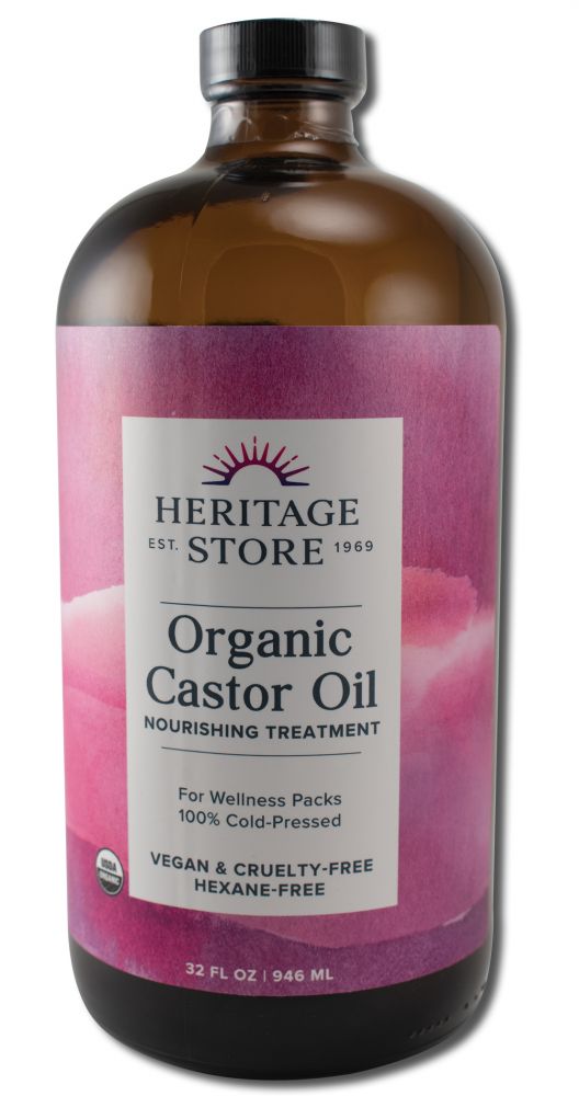 Heritage Store Castor Oil Organic Castor Oil 32 oz