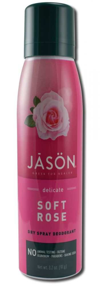 Jason Body Care Personal Care and Deodorants Soft Rose Dry Spray 3.8 oz