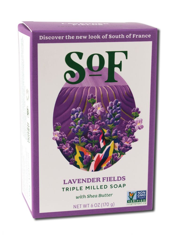 South of France French Milled Bar Soap Lavender Fields Oval 6 oz