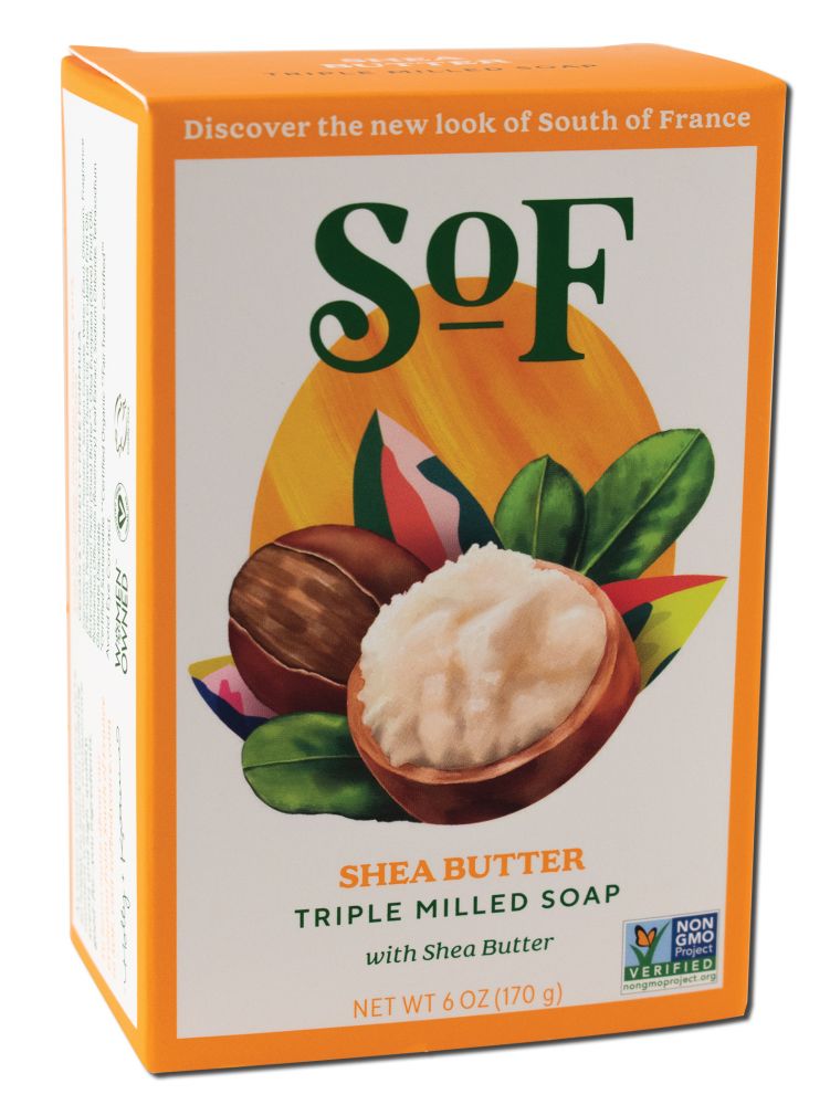South of France French Milled Bar Soap Shea Butter Oval 6 oz