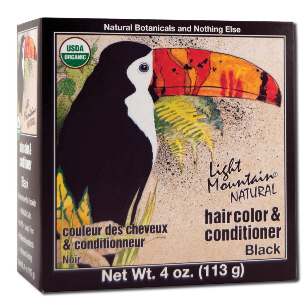 Light Mountain Natural Hair Color and Conditioner Black