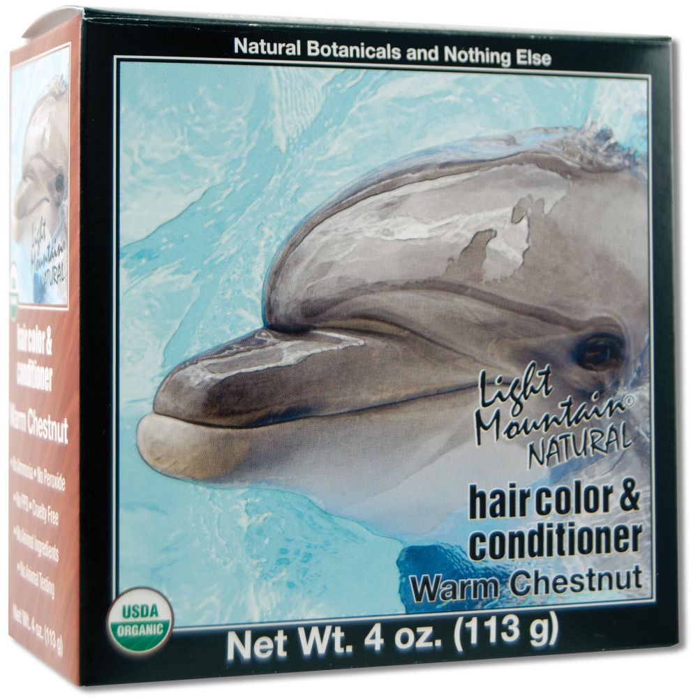Light Mountain Natural Hair Color and Conditioner Warm Chestnut 4 oz