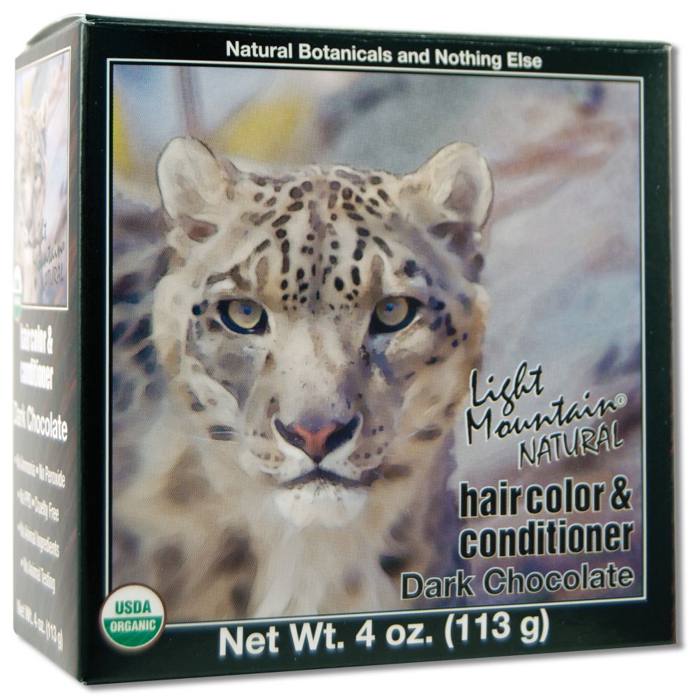 Light Mountain Natural Hair Color and Conditioner Dark Chocolate 4 oz