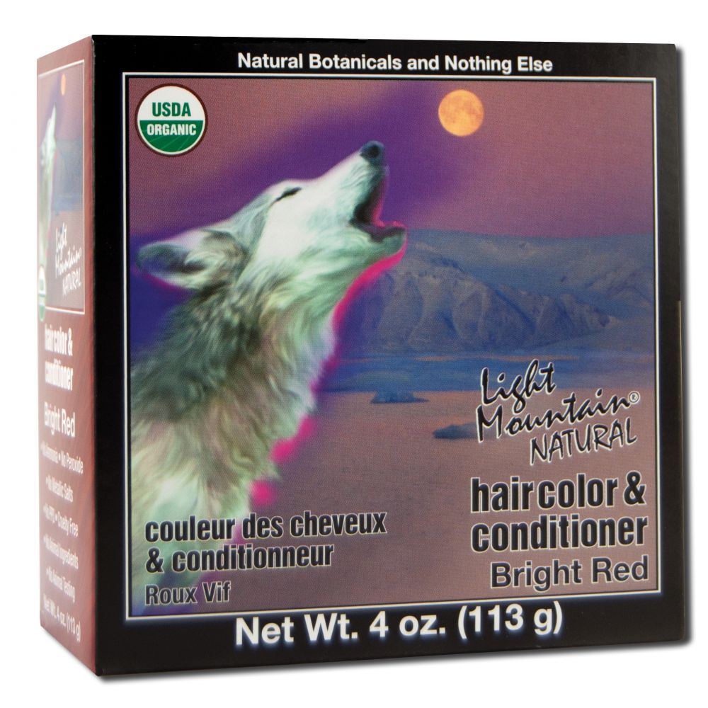 Light Mountain Natural Hair Color and Conditioner Bright Red