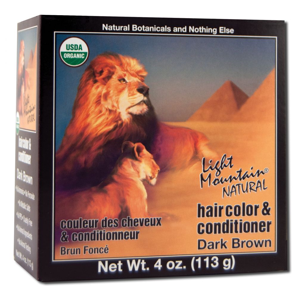 Light Mountain Natural Hair Color and Conditioner Dark Brown