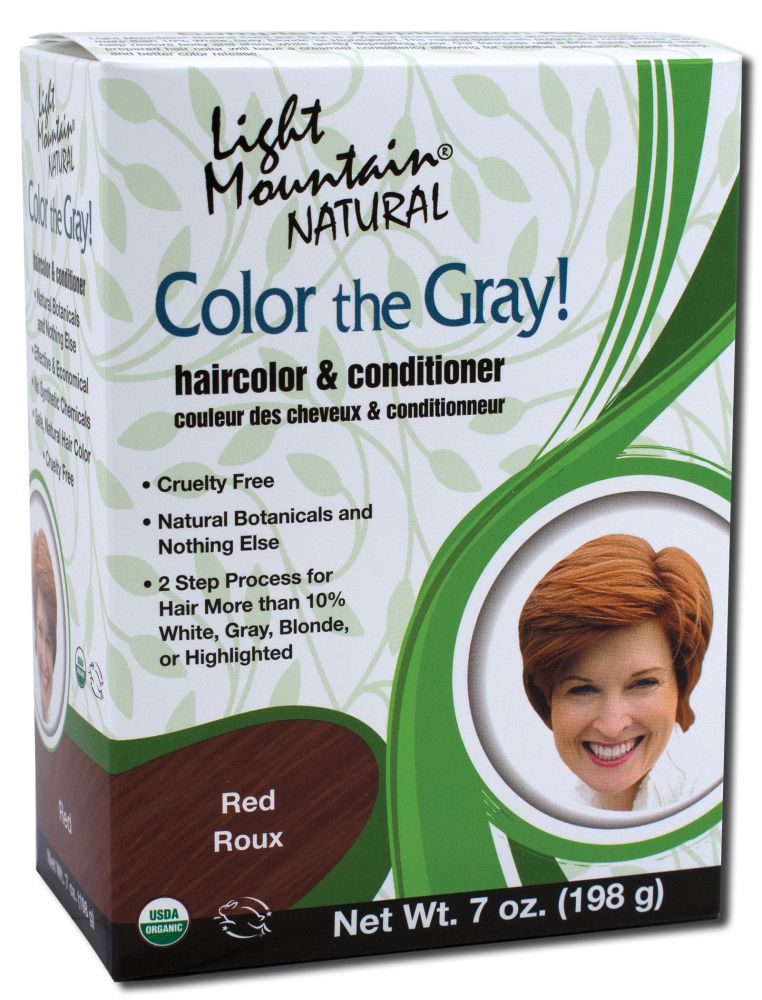 Light Mountain Color the Gray Natural Haircolor and Conditioner Red