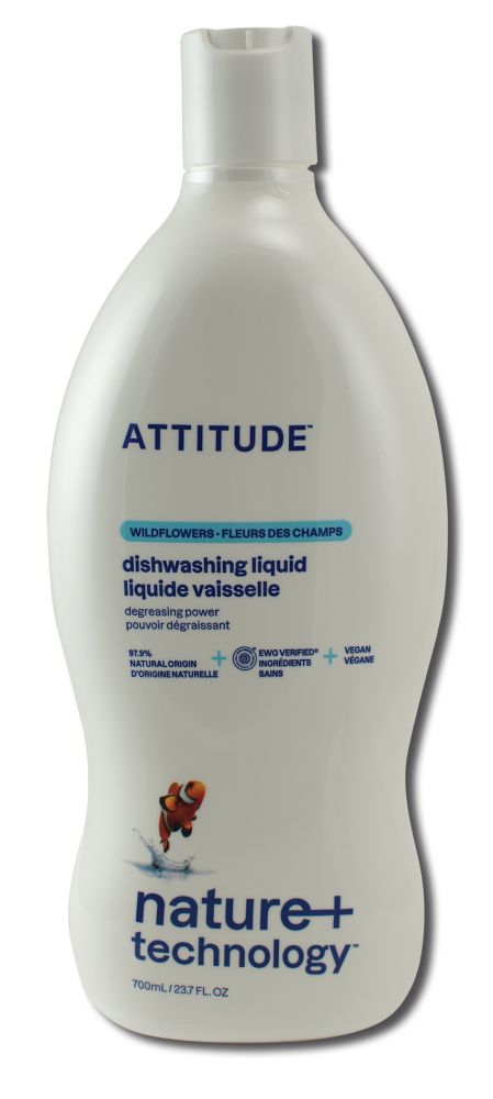 Attitude Dish Care 23.7 Oz. Ylang Ylang Lime Dish Liquid