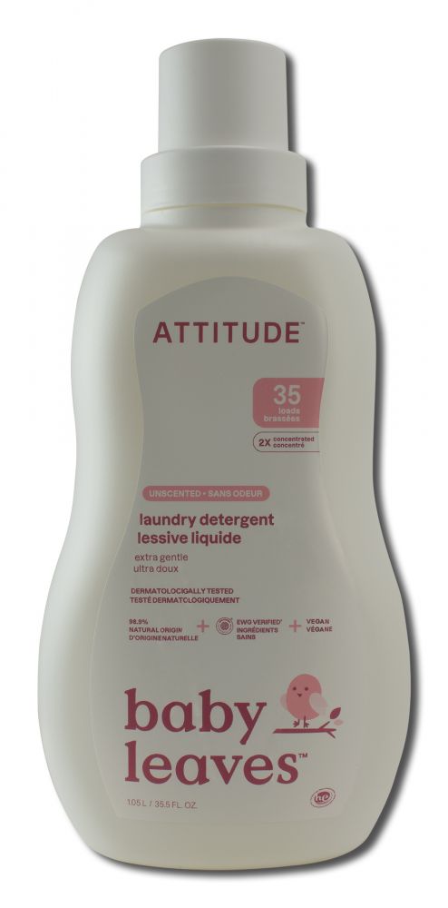 Attitude Fabric Care Baby Fragrance Free 3x Concentrate Laundry Liquid 35.5 oz