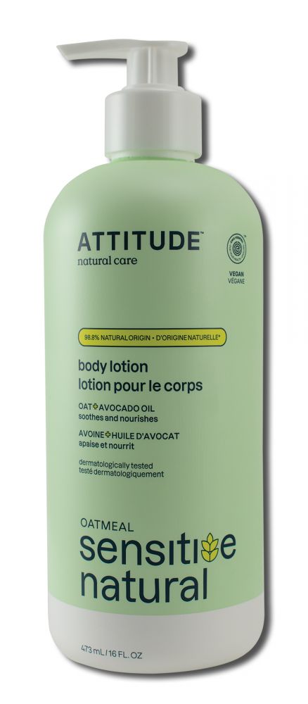 Attitude Body Lotion 12 oz Oatmeal Sensitive Avocado Oil Lotion 16 oz